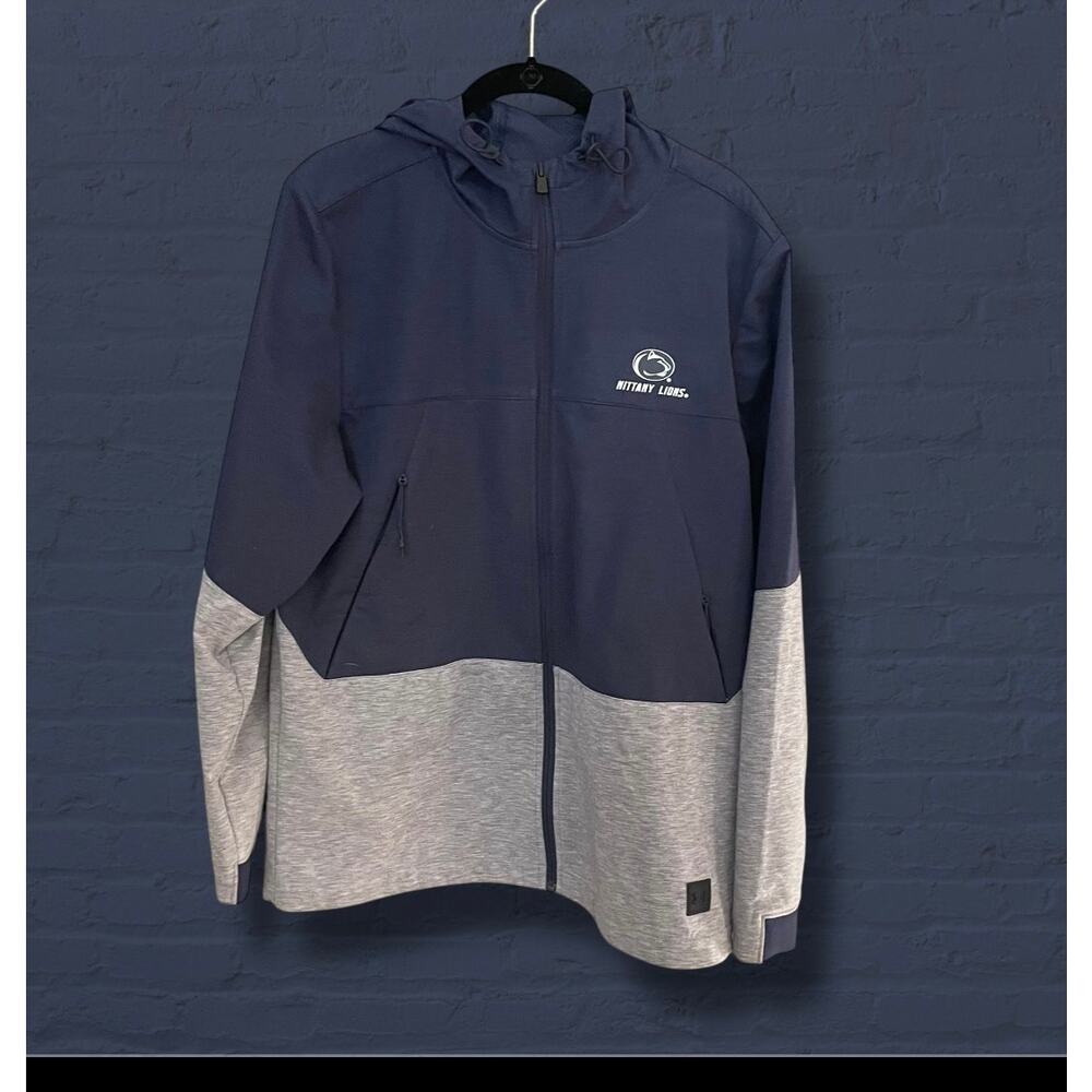 Penn State Nittany Lions Under Armour Coldgear Hooded Jacket Full Zip Mens Med